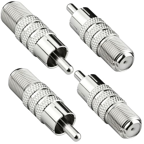 Adaptador tipo F a RCA macho para conectar la antena de pared a tu TV vieja o receptor de cable