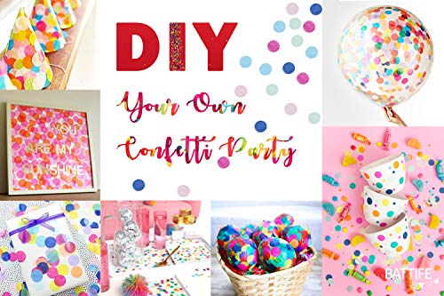 BATTIFE 7.1oz Colorful Tissue Paper Confetti, 1inch Large Bag Round Confetti for Wedding Birthday Party Celebrations, Multicolor 25000 Pieces - Thumbnail 2