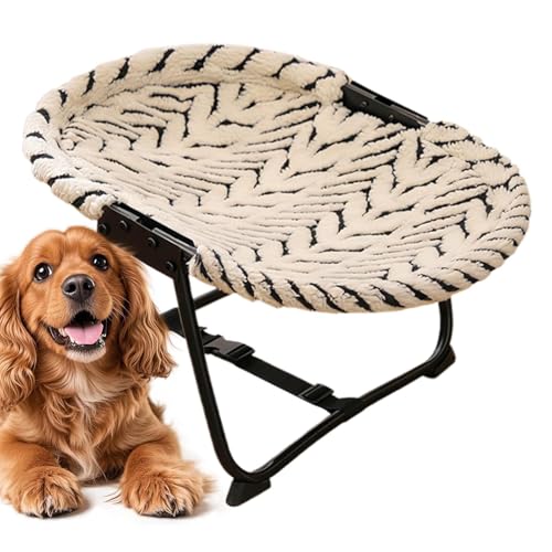 Lit surélevé pour chien - Hamac de lit de camp portable respirant antidérapant - Lit de camp pliable - Dimensions : 57 x 41 x 26 cm - Pour animaux de...