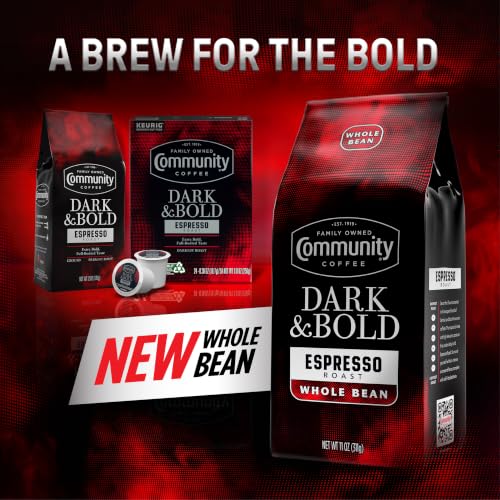 Image of Community Coffee Dark & Bold Intense Blend, Dark Roast Kcup Pods, 10 Count (Pack of 6)