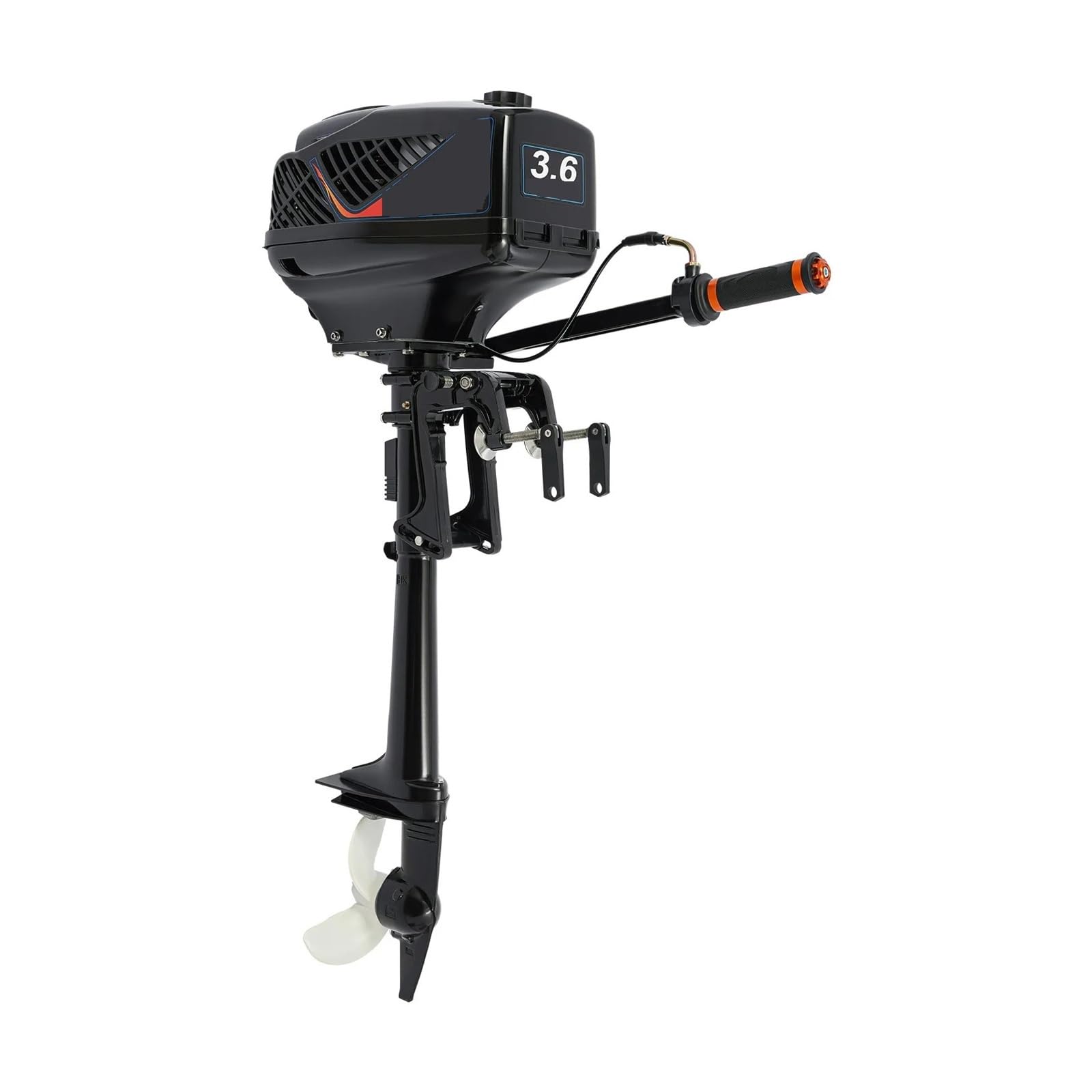Motor eléctrico de pesca con cebo de cuchara, Motor fueraborda de 2 tiempos, 3,6 HP, motor barco 55 cc con dirección 360°