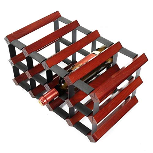 Soporte de vino de madera y metal 7 botellas miniatura 1