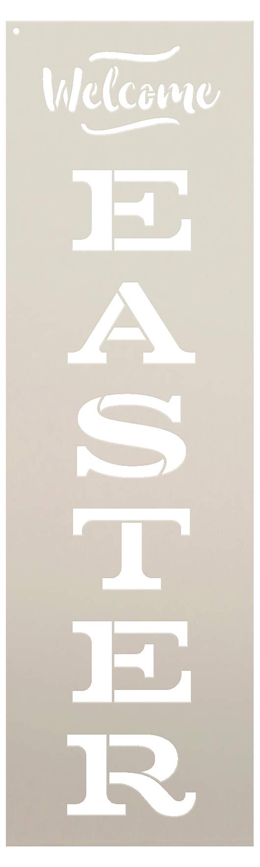 Welcome Easter - Vertical - Word Stencil - STCL1877 - by StudioR12 (9" x 30")