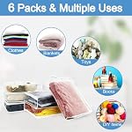 6Pcs Comforter Bag Blanket Storage Bag, Plastic Zipper Bags for Clothes - Image 5