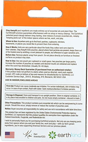 Stay Away FBA_360310 Repellent Pest Control Scent Pouches-All Natural, No Mess, and Environmentally Safe-1 Pack-Not for Sale in NM, SD, Ants, 2 Ounce - Thumbnail 4
