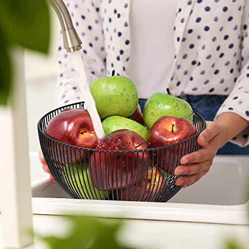 joeji's Kitchen Fruit Bowl 25 x 25 cm Large - Anti-Scratch Non-Slip - Open Metal Wire Fruit and Vegetable Basket to Help Ripen Properly & Keep Them Fresh for Longer (Black) - Cosy Home Interiors joeji's Kitchen Fruit Bowl 25 x 25 cm Large - Anti-Scratch Non-Slip - Open Metal Wire Fruit and Vegetable Basket to Help Ripen Properly & Keep Them Fresh for Longer (Black) - Image 6