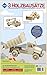 Produktbild Pebaro 863 Holzbausatz Baufahrzeuge-Set, 3 Stück 3D Puzzle Baufahrzeuge: Kipplader, Hubwagen, Radlader / Bagger. Modellbausatz, Basteln mit Holz, Holzpuzzle, vorgestanzte Holzplatten, Geschenkidee