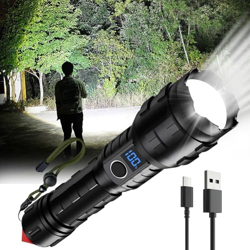 K Kasonic Torcia LED Ricaricabile USB con Zoom e Emergenza