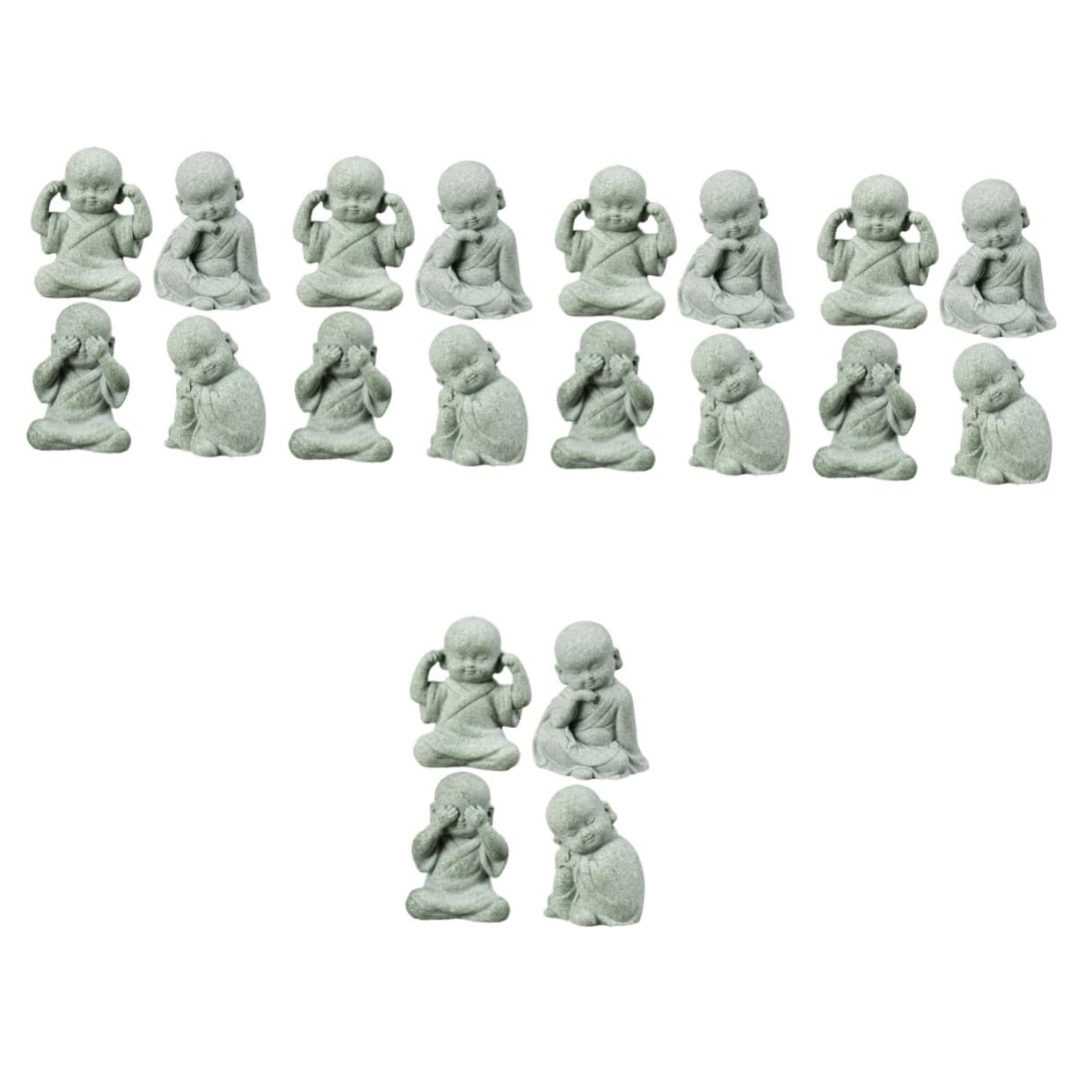 Ornement de moine figurines de moine bouddhiste pour micro paysage et deco jardin japonais