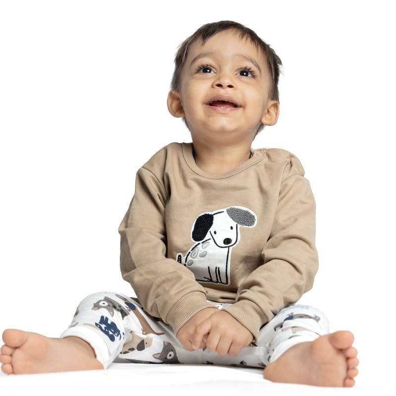 Image of Real Basics Unisex Cotton Fleece Full Sleeve Track Suit for Boys & Girls