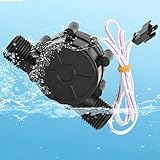 Tissting Wasserstromgenerator 3-Phasen Bürstenloser Hydrogenerator, G1/2 Zoll Gewinde Kunststoff Turbine, 0-20VAC 0-150MA Stromversorgung für Luminöse Dusche LED-Anzeige Induktive
