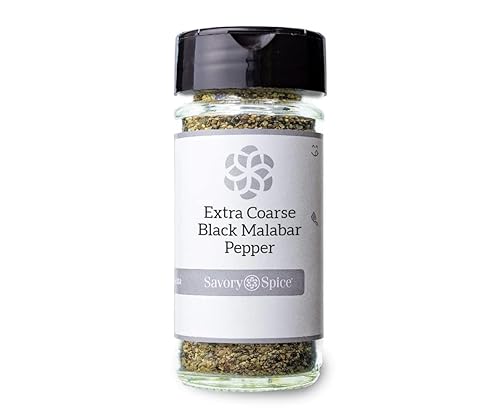 Miniatura 2 de Savory Spice Pimienta Malabar negra extra gruesa  Granos de pimienta negra cortados extra grueso para barbacoas y adobos  Pimienta negra de la costa