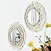 Lot de 2 miroirs muraux macramés Faits à la Main Outsky à Suspendre avec Franges Rondes pour Appartement, Salon, Chambre à Coucher, Chambre à Coucher, décoration de la Maison Moderne