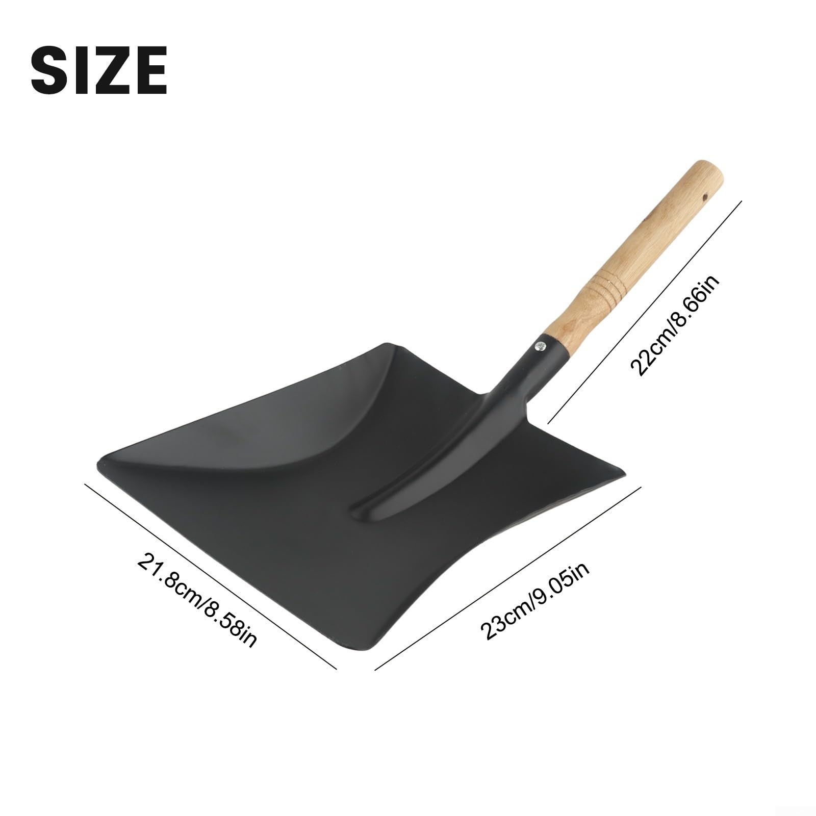 Set 2 Pale Per Camino In Acciaio Inox - Con Manico Ergonomico, Per Pulizia Cenere, Per Stufe A Legna E Bracieri
