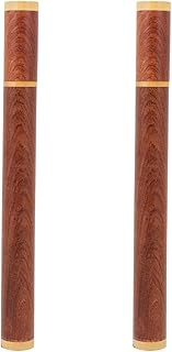 ARTIBETTER 2pcs Brown Incense Stick Tube Natural Incense Holder Sealed Lid for Safe Storage Smooth Surface Design for Home Meditation and Aromatherapy Capacity
