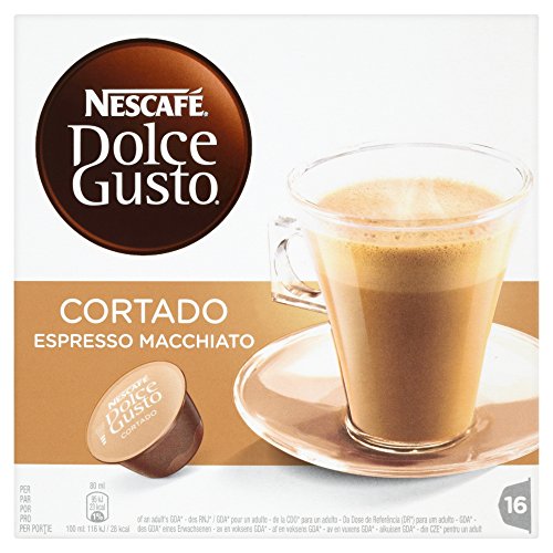 NESCAFÉ DOLCE GUSTO Cortado Espresso Macchiato Coffee Pods 16 Capsules (Pack of 3 - Total 48 Capsules 48 Servings)