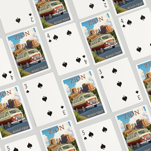 Lantern Press Zion, Camper Van, 52 Cartas Poker miniatura 4