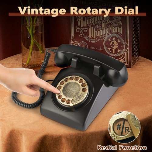 Sangyn-Retro-Rotary-Telephones-for-Landline-Phones-Classic-Antique-Wired-Antique-Phone-with-Mechanical-Doorbell-for-Home-Office-for-Decoration