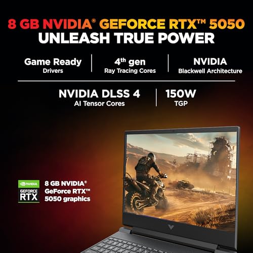 Image of HP Victus, AMD Ryzen 7 260, 8GB RTX 5050 Gaming Laptop,(24GB DDR5,1TB SSD) 144Hz,IPS,300 nits,15.6'(39.6cm) FHD, Win11,M365 Basic(1 year) Office24, Mica Silver, 2.29kg, RGB, Enhanced cooling, fb3185AX