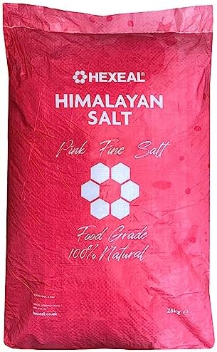 Hexeal Himalayan Pink Salt 25kg - 100% Natural, Fine & Food Grade