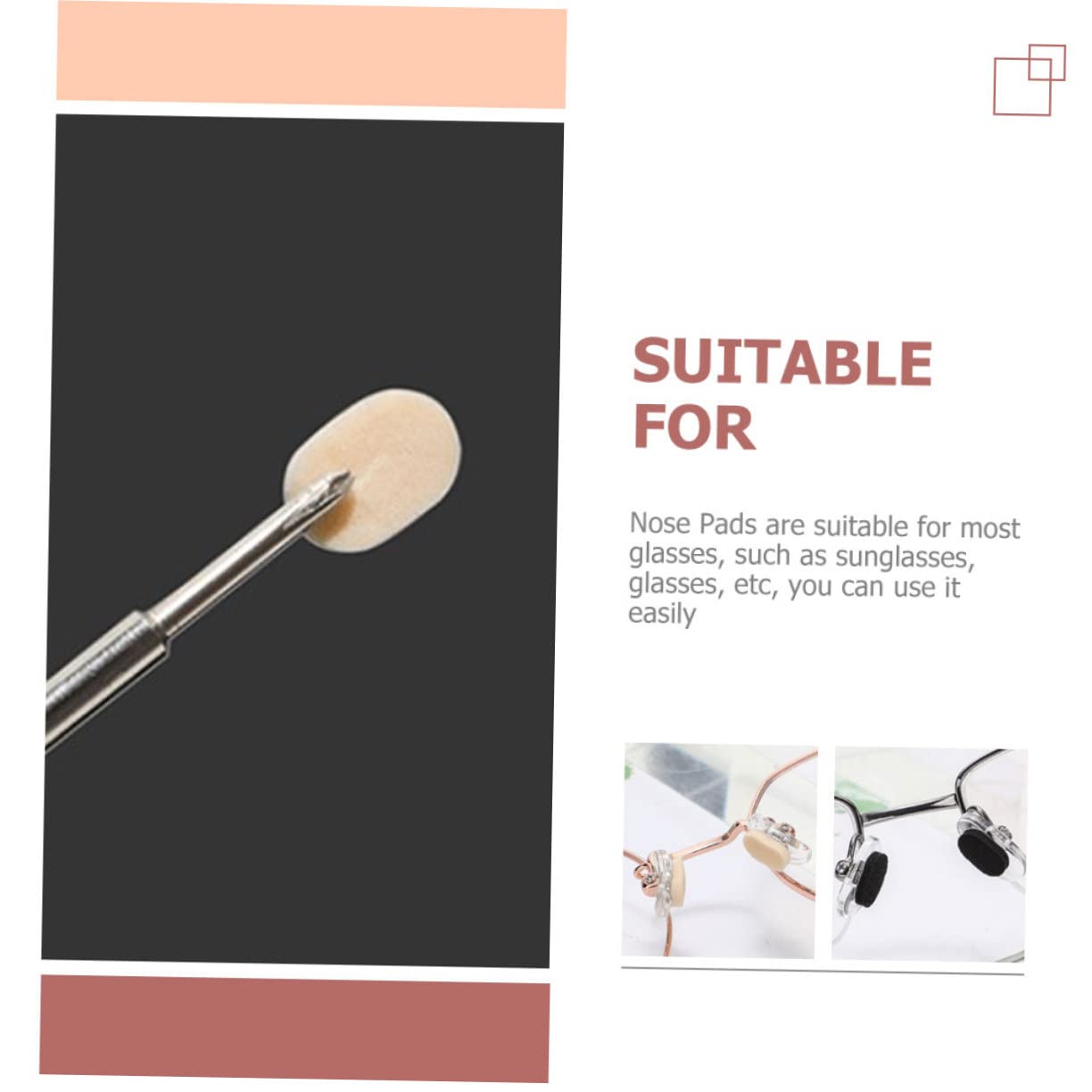 Didiseaon 120 Fogli naselli in spugna eva accessori per occhiali cuscinetti per occhiali protezione per il naso degli occhiali Cuscinetti per il naso degli occhiali naselli in eva