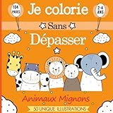 mignon 2 schreibmaschine  je colorie sans dépasser les animaux mignons 2-4 ans: 50 beaux motifs animaux- Livre de coloriage pour enfants Gros contours-Apprendre à colorier pour ... Gribouillage contre l\'ennui (21.6x21.6) cm