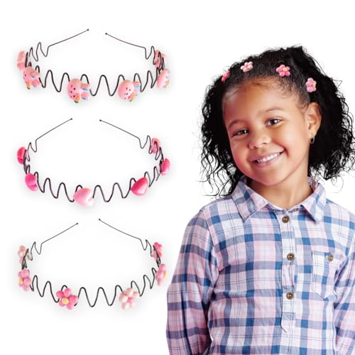 SUAPOZ. Diadema Niña. Kit 3 Diademas Niña. Diadema Metálica de CALIDAD. Antideslizante. Diseña la Moda. Coletero Sujeción Pelo.