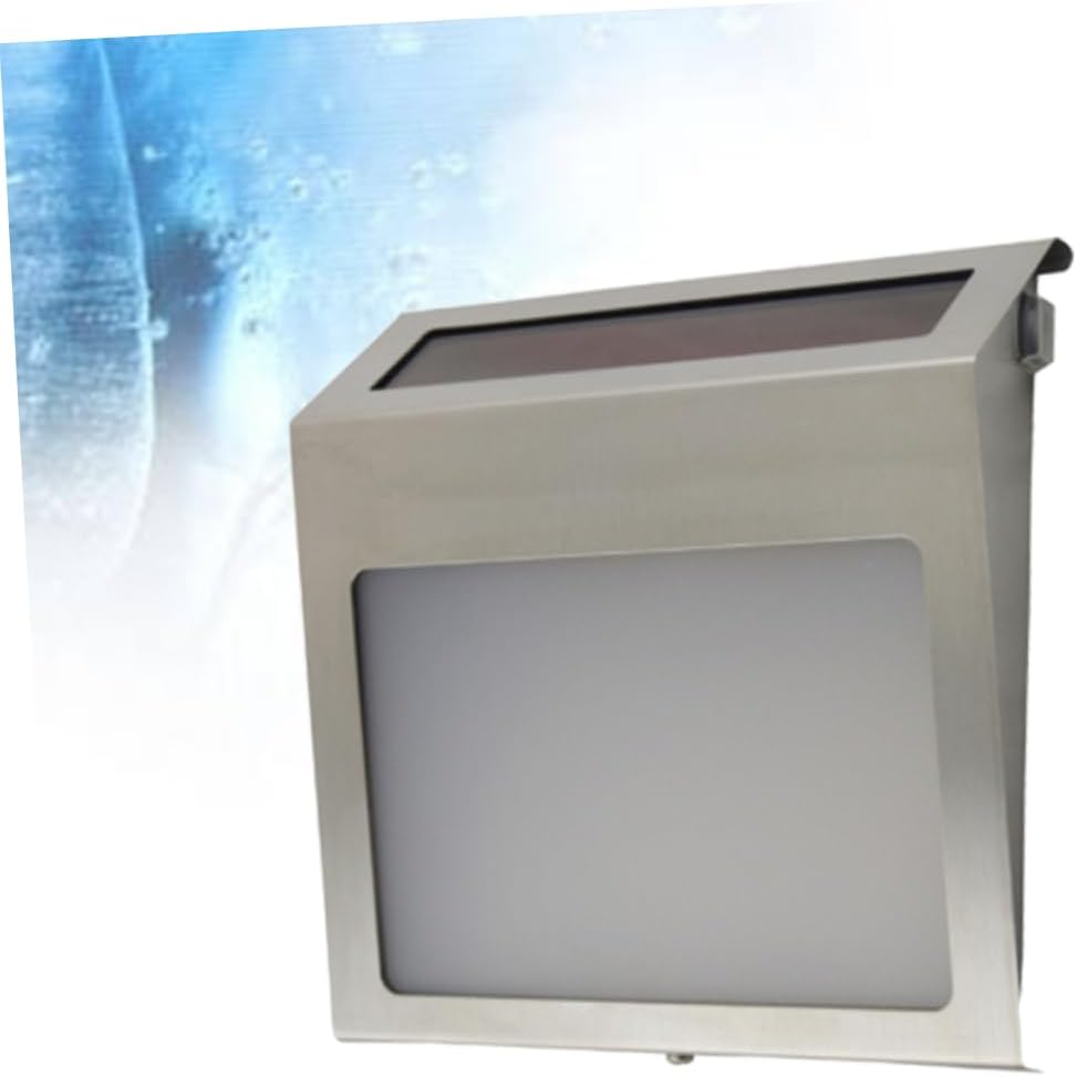 Outdoor Solar Address Sign Led Lights Stainless Steel Weatherproof Easy Installation Identifiable Night Visibility