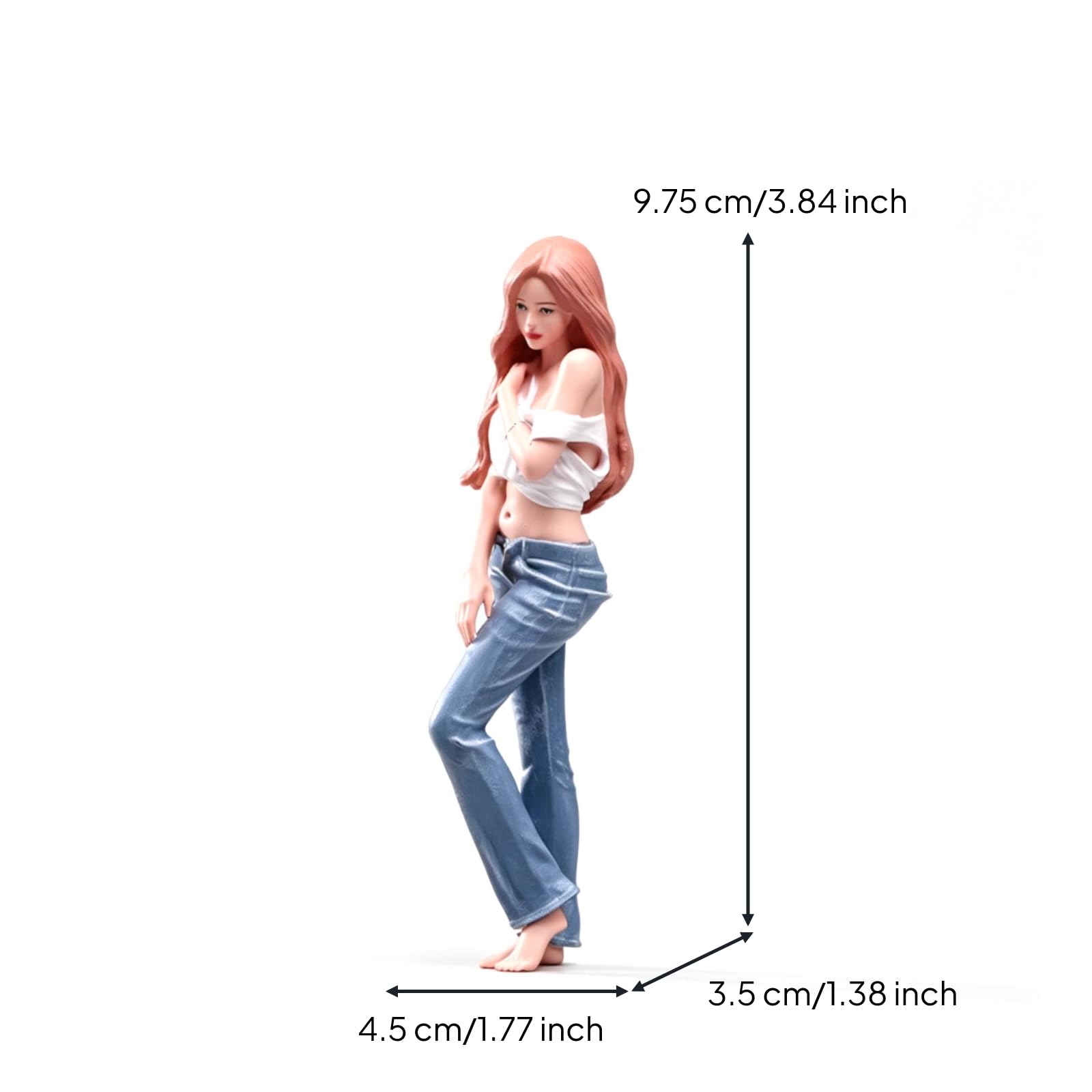 Milageto Miniatur Figurine Resin Frauenfigur Modellfigur Sammelfigur Dioramafigur mit Realistischem Ausdruck Und Präziser, 1/18 Fein Bemalt Mit Gesichtszügen B-Modell