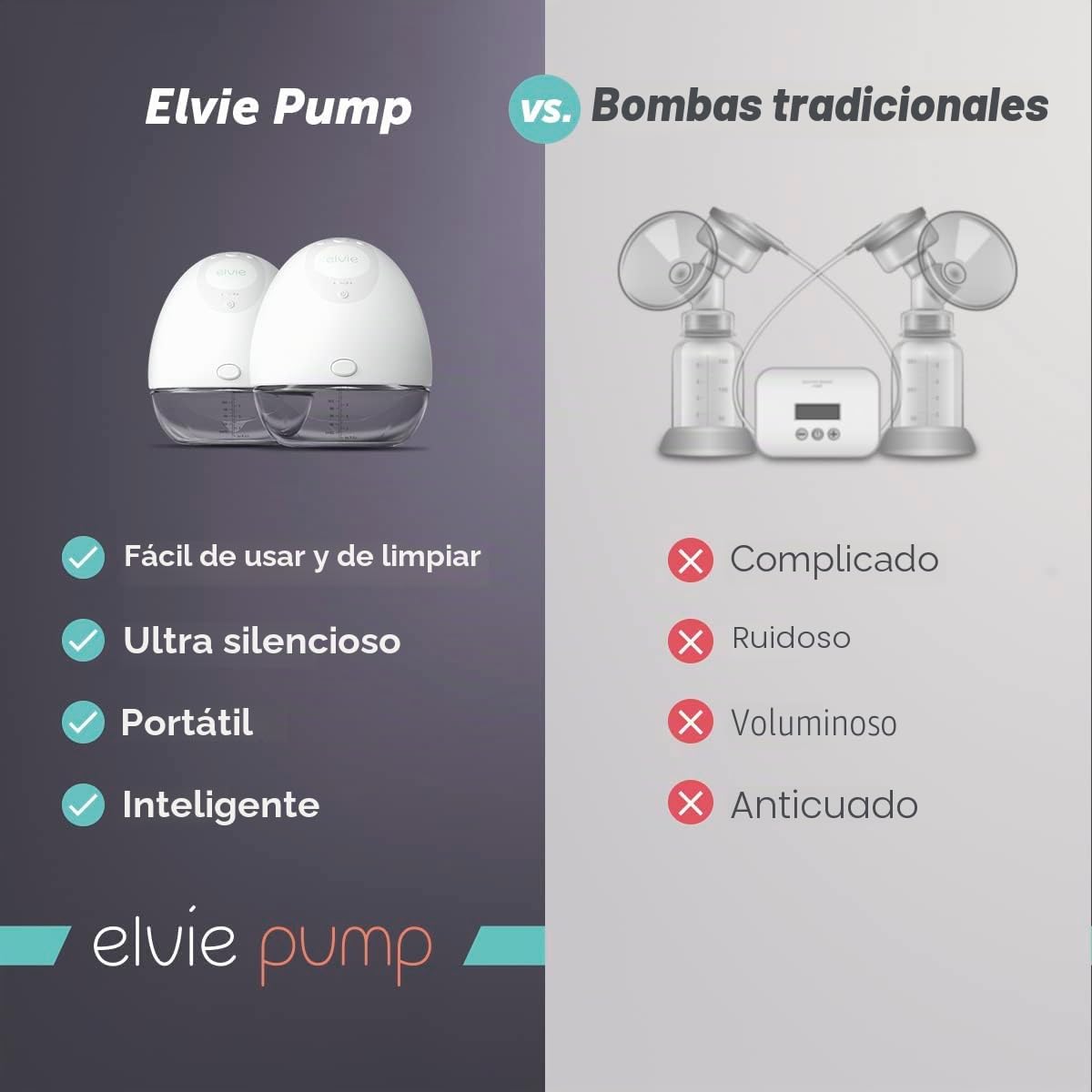 Elvie Sacaleches Eléctrico Portátil - Silencioso, Manos Libres - Cabe en tu Sujetador - Fácil de Limpiar y Transportar - Tecnología Innovadora