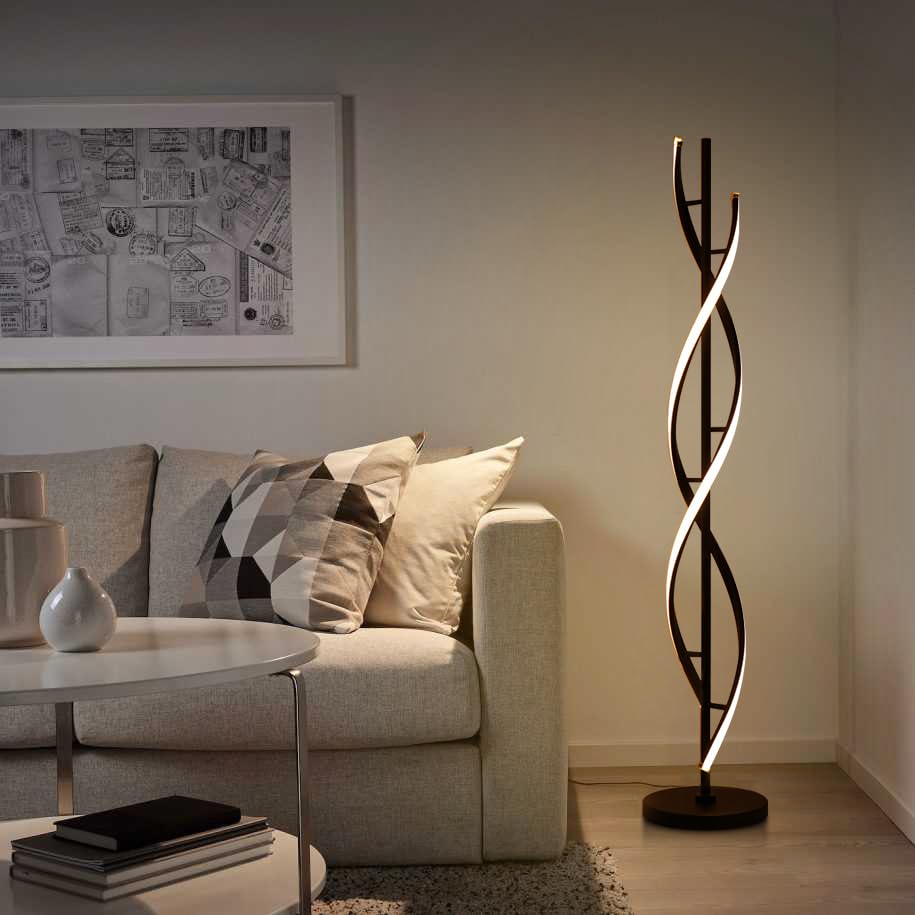 Lampadaire LED dimmable 30W noir design moderne hte performance - 3