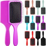 Ziliny 12 Pcs Hair Brushes Detangling Wet Hair Brush Bulk Paddle Detangler Brush Dry Wet Hair Brushes Soft Paddle Hair Brush Set for Women Straight Long Thick Curly Natural Hair