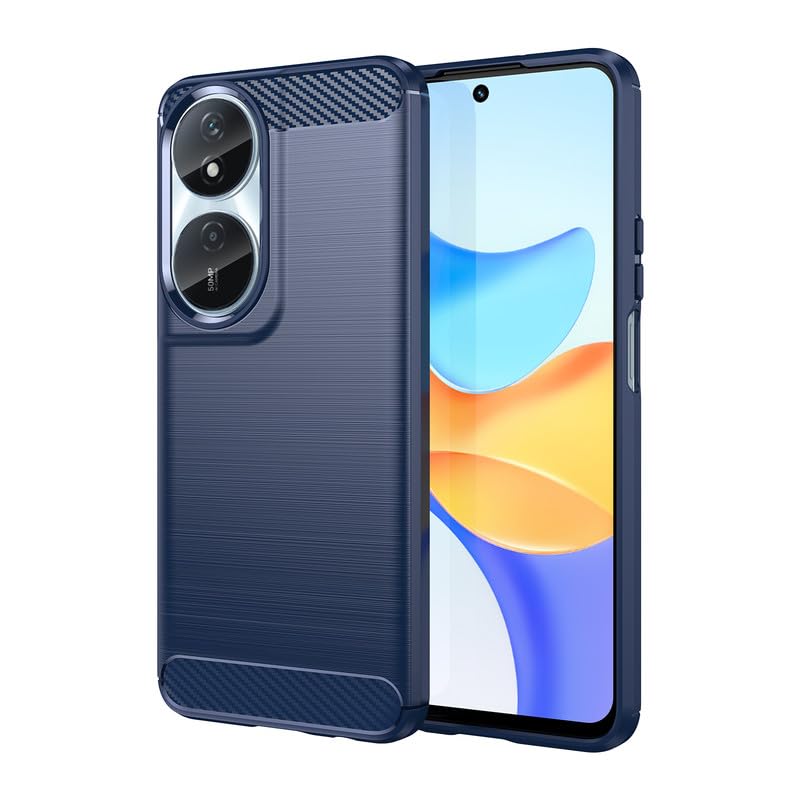 Image of Hybrid Carbon Fiber Back Case for Honor X7B (Blue)