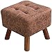 FWZJ Podnóżki otomana drewno salon mały stołek kreatywny dom zmiana na buty ławka miękka i wygodna materiał-podnóżek sofa stołek drewniana ławka siedzisko (kolor: jasnobrązowy)