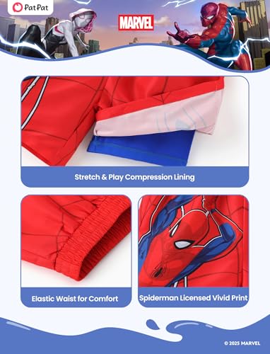 Image of Disney Stitch Spiderman Star Wars Cars Toy Story Mickey Boy Swim Trunks UPF50+Swim Shorts Compression Liner & Quick-Dry 6M-9Y