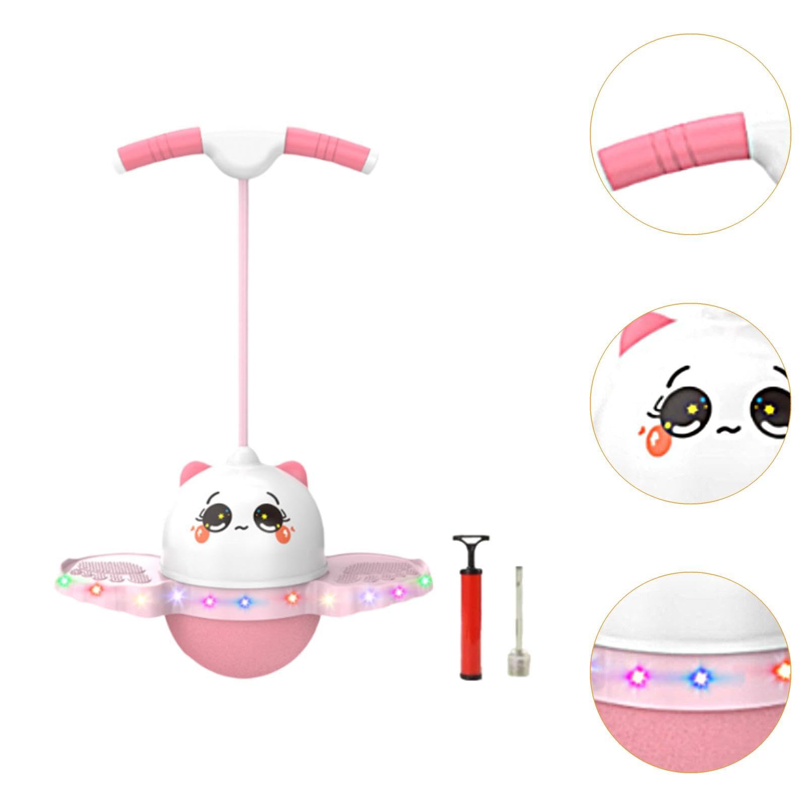 Pogo Ball, Spielzeug, Sprungbrett mit Hüpfball für Spielplatz, Trainingshilfe, Rosa