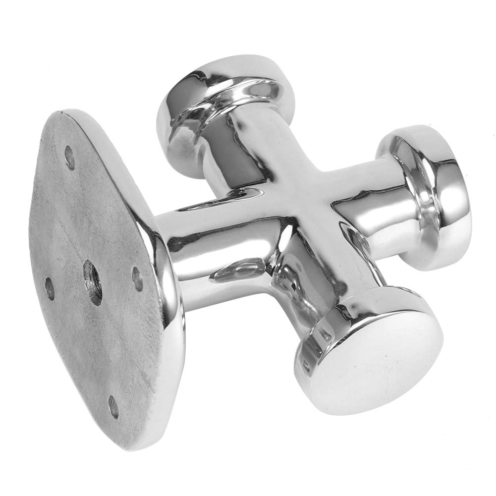 BITTA DI ORMEGGIO A CROCE SINGOLA MARINA IN ACCIAIO INOX FERRAMENTA PER PONTE 62X63X83MM BARCA PER BANCHINA