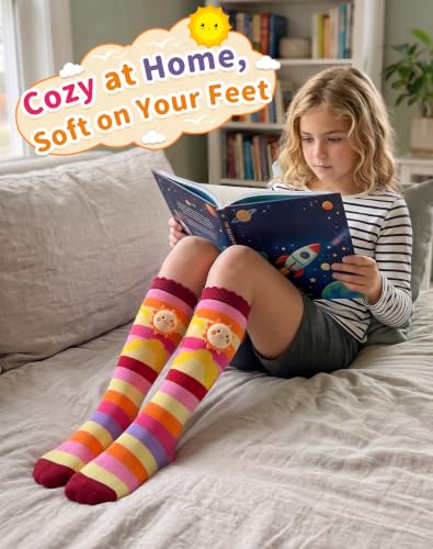 FunisFun Crazy Socks for Kids, 3D Sun Design Knee High Socks — view 4