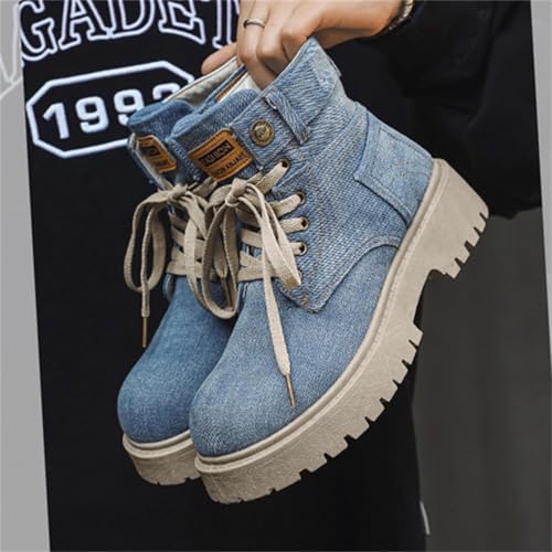Bottes de moto homme légères PPXID bottine combat à lacets en jean