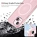 vnnink for iPhone 15 Case,iPhone 14/iPhone 13 Case, Magnetic Matte Military Grade Drop Protection Translucent Cell Phone Cover,Rugged Shockproof Cover,Light Pink