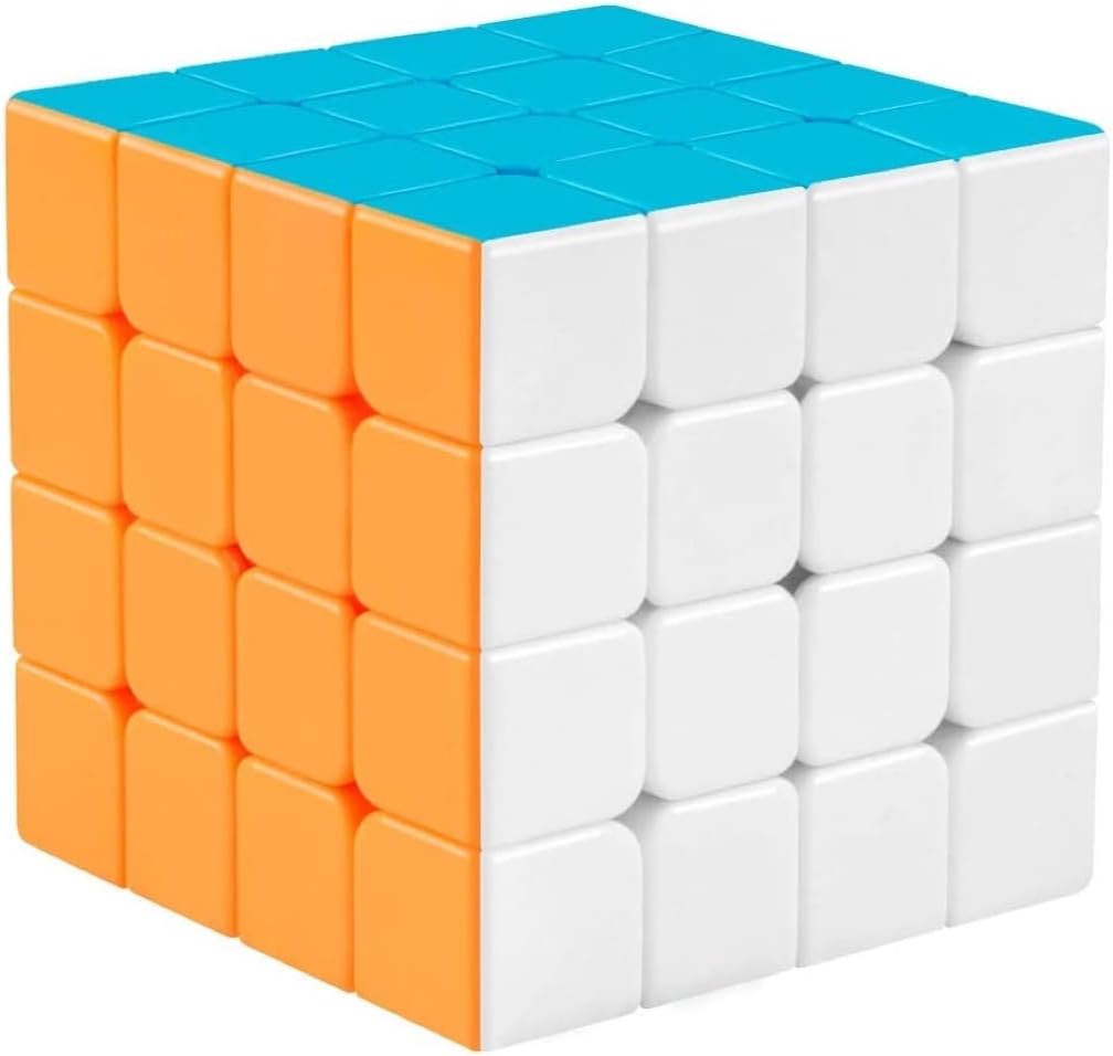 Coogam Qiyi 4x4 Speed Cube Stickerless Magic Puzzle Toy Gift for Kids and Adults Challenge (Qiyuan S Version)