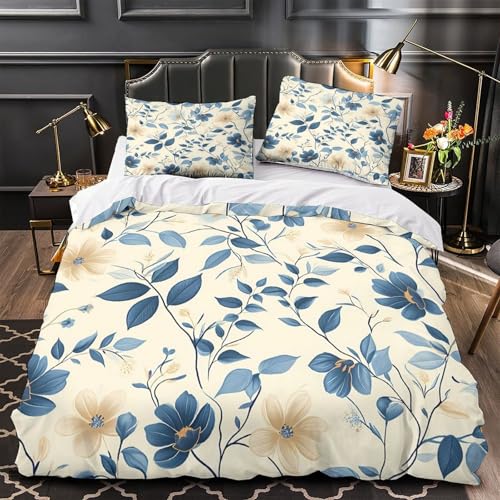 Housse de couette microfibre hypoallergénique ultra douce à effet 3D