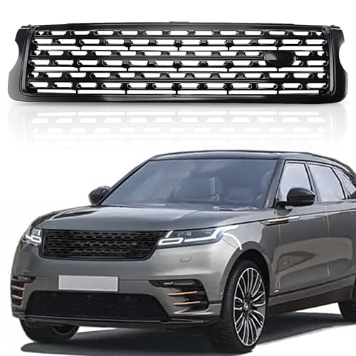 PartsFlow Front Upper Grill Glossy Black Grille Compatible With Land Rover Range Rover 2013-2017 LR052715