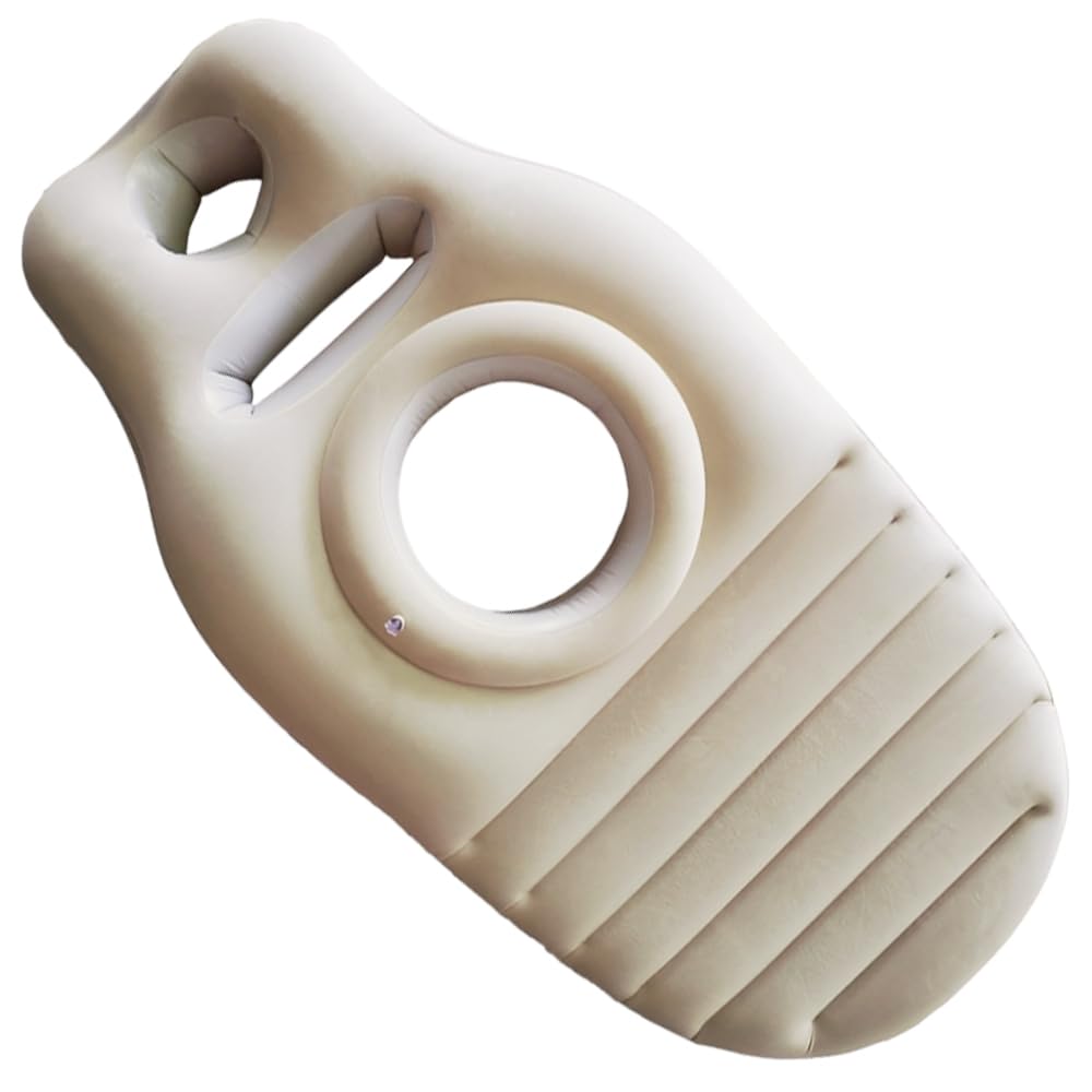 Cuscino Gravidanza per Dormire, Gonfiabile Cuscino Premaman per Dormire, Pregnancy Pillow del PVC di Ispessimento Floccato for Chi Dorme Prono E Su Un Fianco