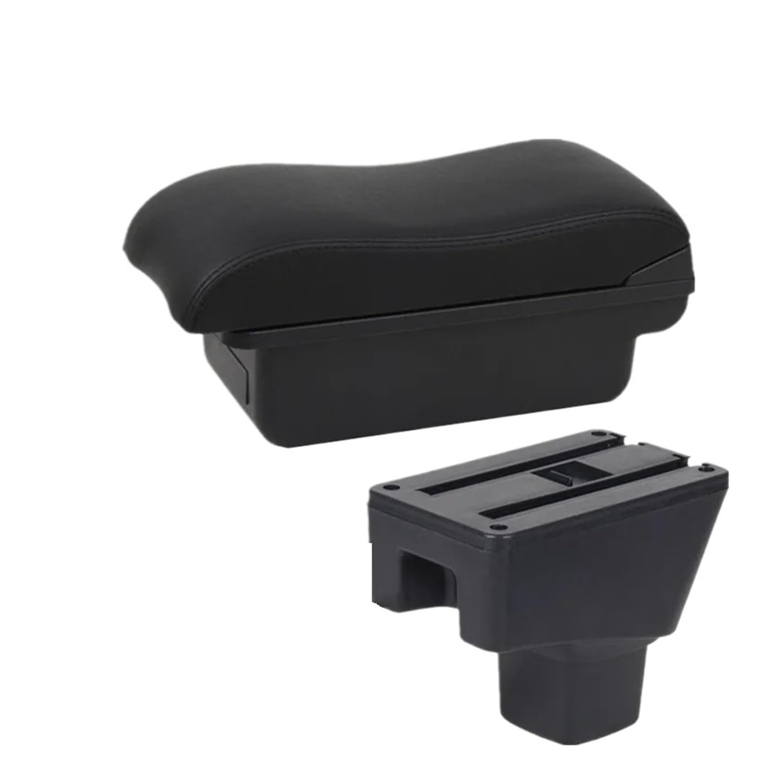 Box Bracciolo Console Centrale Per SUZUKI SX4 2007-2019 Bracciolo Box Storage Dedicato Ricambi Retrofit Accessori Interni Auto Bracciolos centrales auto(A Black line NO USB)