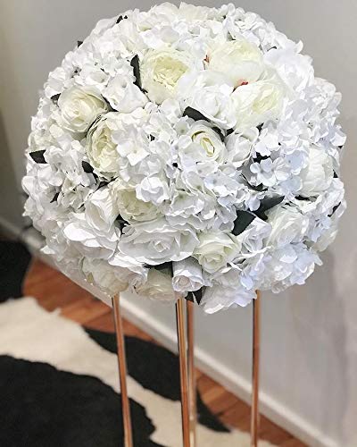 Everbon Pack Of 10 Wedding Flower Vase Metal Flower Stand Gold Flower Column Elegant Wedding Table Centerpiece Wedding Flower Decoration Vase (31.5'' Tall) #TOP4