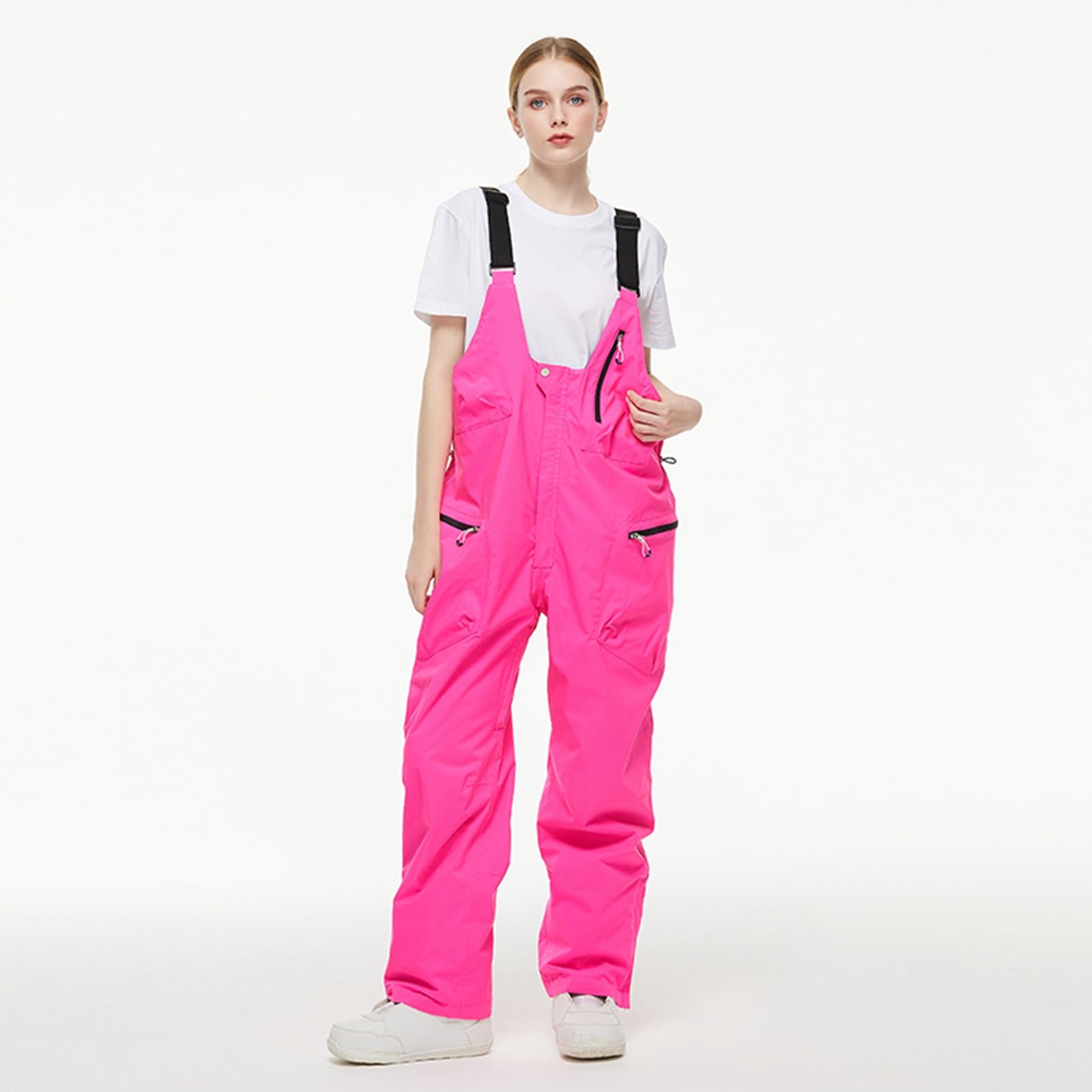 Sunnyuk Completo Sci Uomo Pantaloni Impermeabile Taglie Forti Tuta da Neve Invernale Salopette Curvy Montagna Pantalone Sci Termici Elasticizzati Snowboard