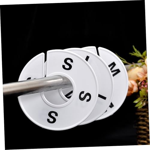 Miniatura 6 de 30 perchas de plástico para ropa separadores de armario para ropa divisores de tamaño redondo, hebillas de tamaño de ropa, perchero de ropa blanca,