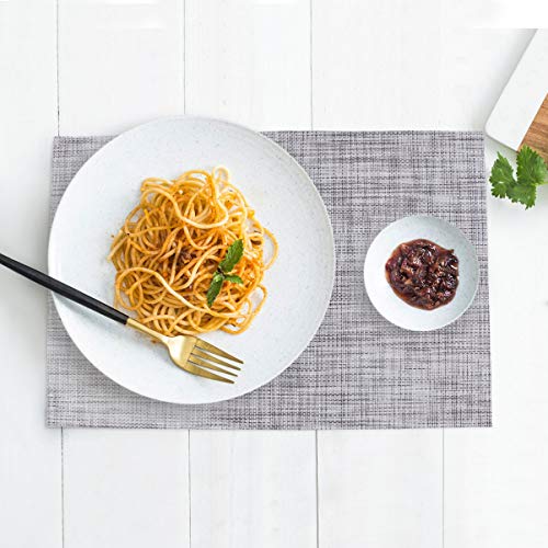 Cabilock 6 peças de tapetes de mesa de PVC resistentes ao calor para mesa de jantar, tapetes de mesa