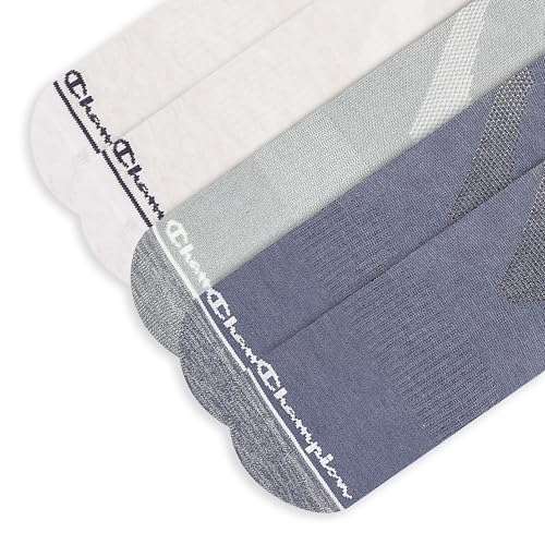 Image of Champion Men's Cushioned Crew Socks 5-Pack - Moisture-Wicking Athletic Crew Socks with Arch Support (Sizes 6-12)